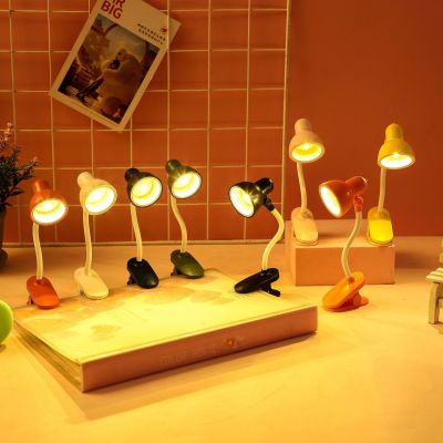 Creative Led Mini Table Lamp Bedroom Bedside Learning Reading Clip Small Night Lamp Cute Desktop Decoration Sleep Lamp