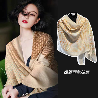 Air Conditioning Office Shawl Summer Multi-Purpose Women's Cotton and Linen Scarf Warm Outer Wear Fashionable Stylish Silk Scarf Sunscreen Scarf