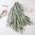 Thick Pure Wool Feel Scarf Women's Autumn and Winter Keep Warm Pure Color Monochrome Tassel Long Dual-Use Scarf Korean Style Shawl