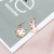 Japanese and Korean Simple Cartoon Asymmetric Cute Girl Rabbit Hollow Geometry Earrings All-Matching Fresh Earrings Earrings