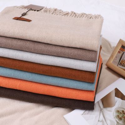 2021 Autumn and Winter New Pure Color Cashmere Women's Scarf 300G Warm Thickened All-Matching Temperament Shawl Cold-Resistant