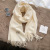 Cashmere Scarf Feel Solid Color Tassel Shawl Long Couple Warm Artificial Cashmere Scarf All-Match Monochrome Shawl