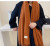 South Korea Dongdaemun New Arrival of Autumn and Winter Scarf Monochrome Tassel Artificial Cashmere Scarf All-Matching Thickened Warm Shawl Female