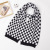 Autumn and Winter Warm Skin-Friendly Women's Bejirog Black and White Chessboard Plaid Scarf Scarf Fashionable Soft Plaid Handbag Wholesale