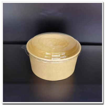 Wholesale Disposable Kraft Paper Bowl Thick Salad with Lid to-Go Box