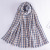 Korean Style Retro Black and White Plaid Scarf Shawl Autumn and Winter Women's Warm Scarf Simple Small Plaid Scarf Wholesale