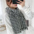 Cheap Small Version Soft Girl Fresh Houndstooth Scarf Women's Winter Warm Double-Sided Two-Color Men's Scarf