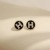 2022 New Diamond Sterling Silver Needle H Alphabet Letter Earrings Graceful Online Influencer Simple Earrings Non-Piercing Ear Clip