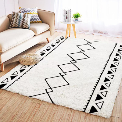 Nordic Lines Moroccan Cashmere Living Room Carpet Bedroom Bedside Bay Window Coffee Table Thickening Carpet Customization