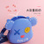 Violent Bear Waterproof Silicone Storage Bag Zipper Cartoon Children Pouch Shoulder Crossbody Strap Long Shoelace Coin Purse