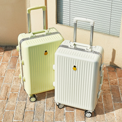 Luggage Aluminium Frame Luggage Women's 20-Inch Good-looking Mute Universal Wheel 24-Inch Password Suitcase Wholesale Suitcase