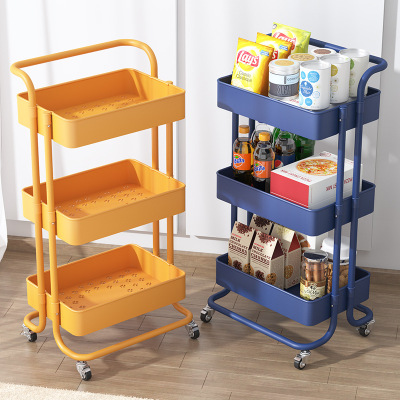 Floor Multi-Layer Trolley Rack Kitchen Removable Baby Products Newborn Storage Rack Snack Storage Rack