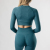 Cross-Border European and American Seamless Yoga Long-Sleeved Shirt Tight Quick-Drying Moisture Absorption High Waist Hip Lift Yoga Pants Fitness Suit Women