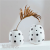 Black and White Polka Dot Art Ceramic Decoration Living Room Desktop Flower Arrangement High-Grade Decorative Vase Painted Flower Device Nordic