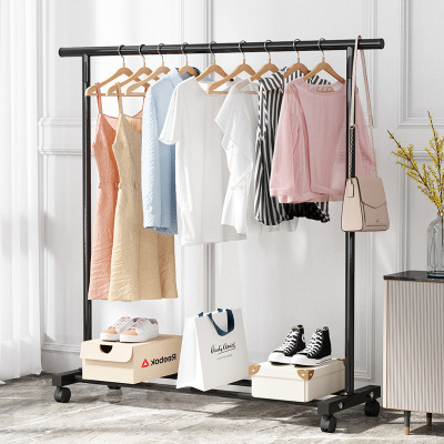 Simple Coat Rack Clothes Rack Floor Bedroom And Household Bedroom Clothes Storage Rack Mobile Simple Hanger Rack