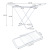 Household X-Type Floor Clothes Hanger Folding Drying Rack Installation-Free Clothes Storage Clothes Hanger Wholesale Anti-Epidemic Artifact