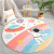 Cross-Border Wholesale Fresh Cartoon Cashmere Carpet Bedroom round Toddler Play Bedside Blanket Plush Mat Washable