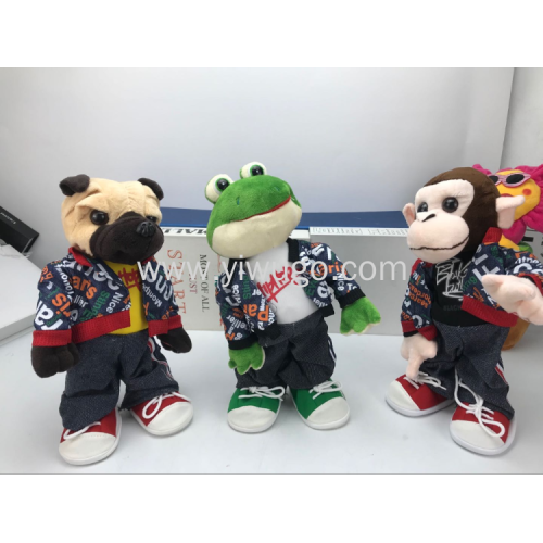 electric plush toy singing dancing frog monkey dog children gift plush doll rocking coax doll artifact