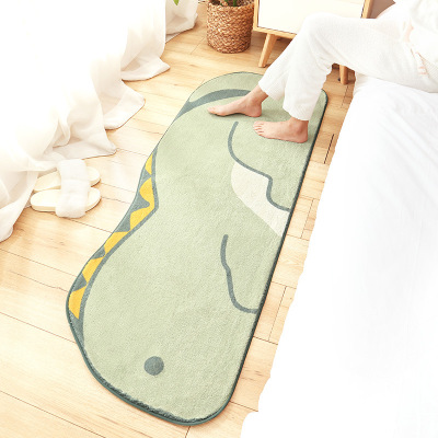 Cartoon Cashmere-like Long Bedroom Carpet Floor Mat Cute Children's Room Long Wool Household Foot Mat Room Bedside Mats