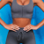 Europe and America Cross Border Popular Zipper Bra High Waist Trousers Fitness Suit Running Fitness Sports Vertical Stripes Yoga Clothes