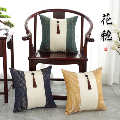 New Chinese Style Living Room Pillow Rosewood Sofa Cushions High Precision Jacquard Pillow Cover Chinese Style Bedside Backrest Waist Pillow