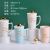 Ten Yuan Store Ceramic Cup Large Capacity Cup Water Cup Low Price Mug with Lid and Spoon