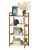 INS Nordic Style Shelf Simple Bookshelf Solid Wood Storage Rack Storage Rack White Shelf Floor Standing Shelf