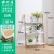 Flower Stand Floor Indoor Multi-Layer Flower Rack Balcony Living Room Succulent Stand Trapezoidal Shelf Wall-Mounted Bracket Creative Shelves