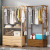 Coat Rack Floor Simple Bedroom Hanger Simple Modern Solid Wood Clothes Storage Shelf Cabinet Drawer Hanger