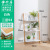 Flower Stand Floor Indoor Multi-Layer Flower Rack Balcony Living Room Succulent Stand Trapezoidal Shelf Wall-Mounted Bracket Creative Shelves