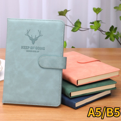Customized Business A5 Thickened Notebook Yangba Leather Hook Notebook Book Stationery Student Learning Diary