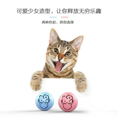 Kiaki TikTok Same Style Funny Cat Ball Toy Cat Mint Ball Bell Ball Cute Cat Toy Ball pet toy