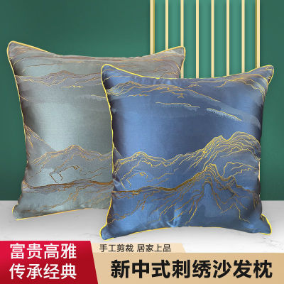 Chinese Landscape Landscape Painting Pillow Cover Rosewood Furniture Backrest Living Room Back Waist Pad Bed Cushion Chinese Style Pillow