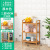 Storage Rack Wall Narrow Kitchen Floor Living Room and Bathroom Bathroom Small Sundries Seasoning Rack Multi-Layer Bamboo Storage Rack