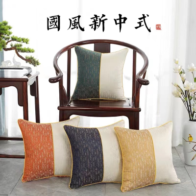 New Chinese Pillow Solid Wood Sofa Cushion Tea Chair Waist Pillow Back Cushion Home Bed Headrest Cored Double-Sided Available