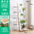 Bookshelf Nordic Trapezoidal Shelf Living Room Wall Shelf Wall Shelf Multi-Layer Floor Flower Stand Balcony Corner Shelf