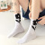 Women's Socks Autumn and Winter New Tube Socks Cute Black and White Flower Ins Trendy All-Matching Cotton Socks Factory Wholesale