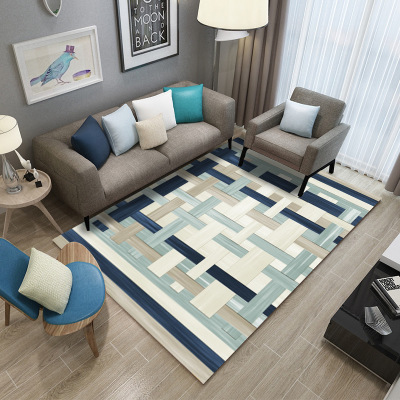 Cross-Border Wholesale Living Room Coffee Table Printing Customizable Pattern Bedroom Carpet Customized Modern Minimalist Rug Floor Mat