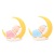 Cake Decoration DIY Sleep Warmer Moon Plug-in Children's Birthday Party Decorations Doll Microview Ornaments