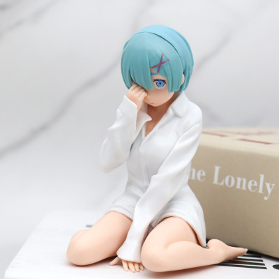 White Shirt REM Hand-Made Sitting Posture from Scratch Otherworld Life Anime Model Two-Dimensional Car Ornaments