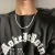 Titanium Steel Necklace Men's Ins Simple All-Match Snake Bones Chain Hip Hop Indifference Trend Cool Colorfast Online Influencer Clavicle Chain