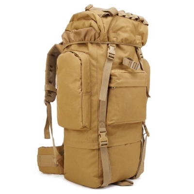 Popular Source Outdoor Camouflage Military Fan Bag 65L Camouflage Large Capacity Oxford Backpack Tactical Hiking Backpack