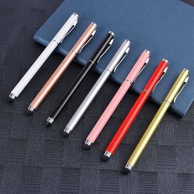 Business Metal Rotating Ballpoint Pen Factory Direct Supply Black Hotel Office Neutral Oil Pen Customized Gift Advertising Marker