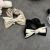 Korean New Camellia Hair Band Classic Style Bow Barrettes Black and White Letter Headband Elegant High-Grade Hair Accessories for Women