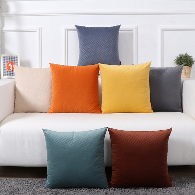 Solid Color Pillow Affordable Luxury Style Cushion Model Room Bedside Living Room Backrest Pillow Morandi Office Waist Cushion