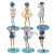 6-Piece Set from Scratch REM Ram REM Doll Catching Machine Hand-Made Peripheral Anime Model Car Decoration