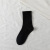 Socks Women's Mid-Calf Length Sock Autumn and Winter Sports All-Match Pure Cotton Socks New Black and White Factory in Stock Wholesale