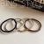 New Brown Color Houndstooth Pattern Hair Band Base Base Rubber Band Elastic Hair Tie Hair Rope