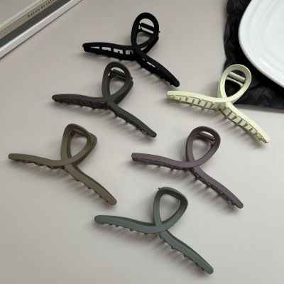 Simple Large Hair Clip Women's Summer Outdoor All-Matching Shark Clip Hairpin Back Head Updo Hair Clip Headdress Grip