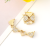 Japanese and Korean Fashion 18K Gold Plated One Style for Dual-Wear Love Heart Clover Pendant Neck Accessories Simple Fashionable All Match Jewelry